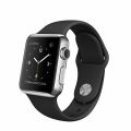 Apple Watch 38mm with Sport Band Black, Стальные - Чёрный спортивный ремешок